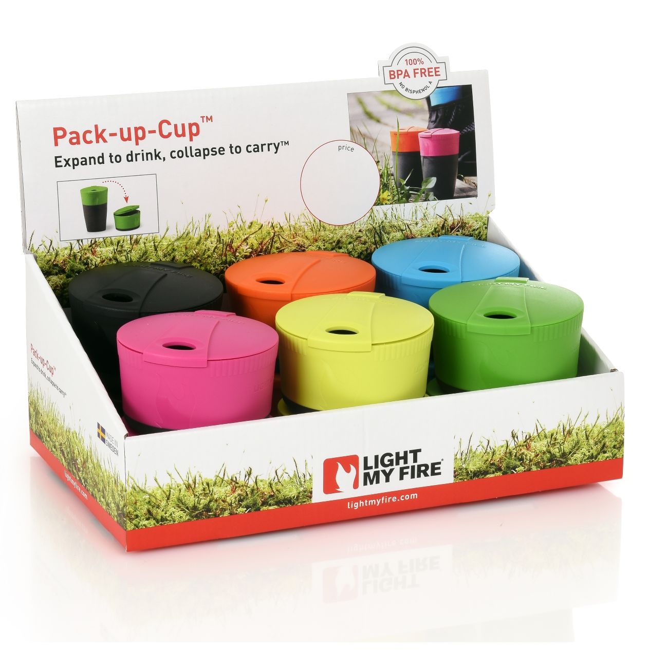 Light My Fire Pack-up-Cup Display Case (12 pieces) 12-piece Display (Spirit)
