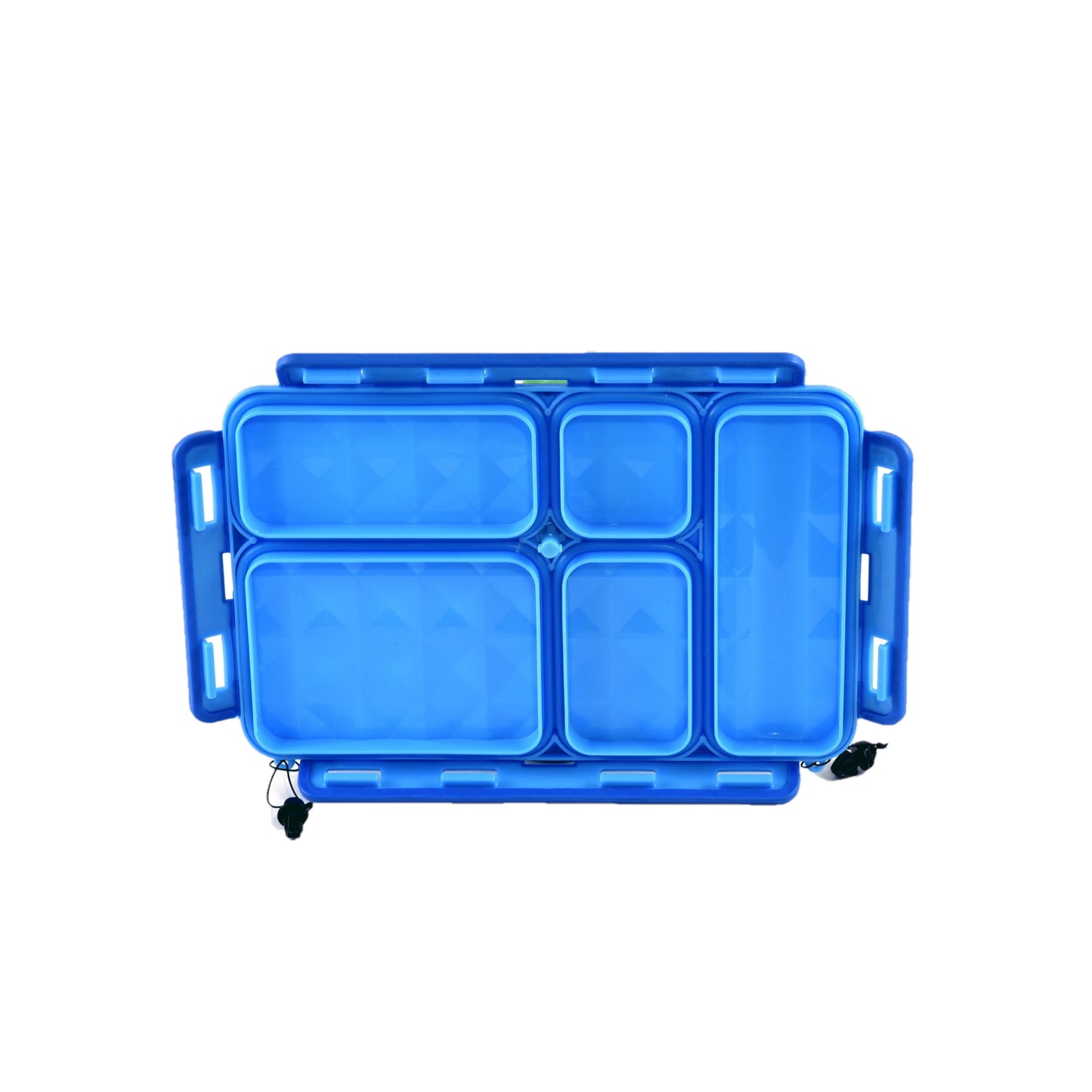 Go Green Lunchbox Replacement Lid Blue for Small 5-Compartment Snackbox