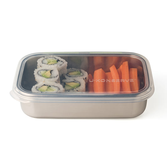 Ukonserve 25 oz Stainless Steel Food Storage Container Clear