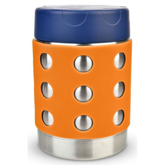 12 oz Lunchbots Thermal Dots Food Container Orange