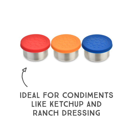 Lunchbots Small (1.5 oz) Stainless Steel Dip Containers (Set of 3) Primary