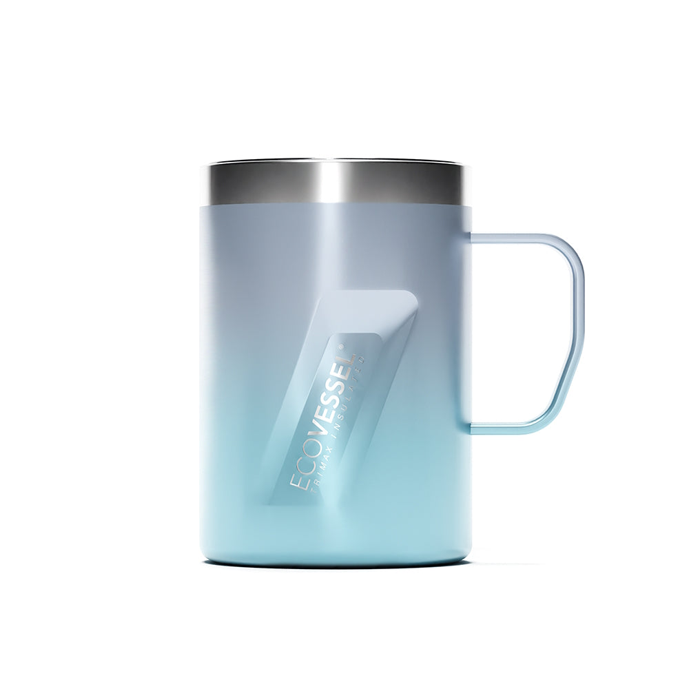 12 oz EcoVessel Insulated Coffee mug, The Transit Coastal Mist