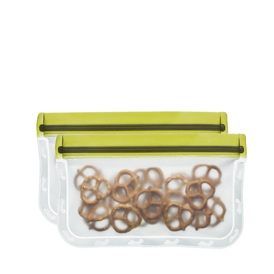 (re)zip Lay-Flat Snack Leakproof Reusable Storage Bags (2-pack) Moss