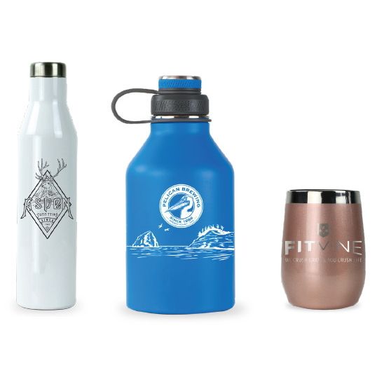 Custom Printed EcoVessel Water Bottles