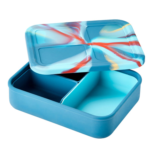 Lunchbots Build-A-Bento Large Platinum Silicone Bento Box Octopus
