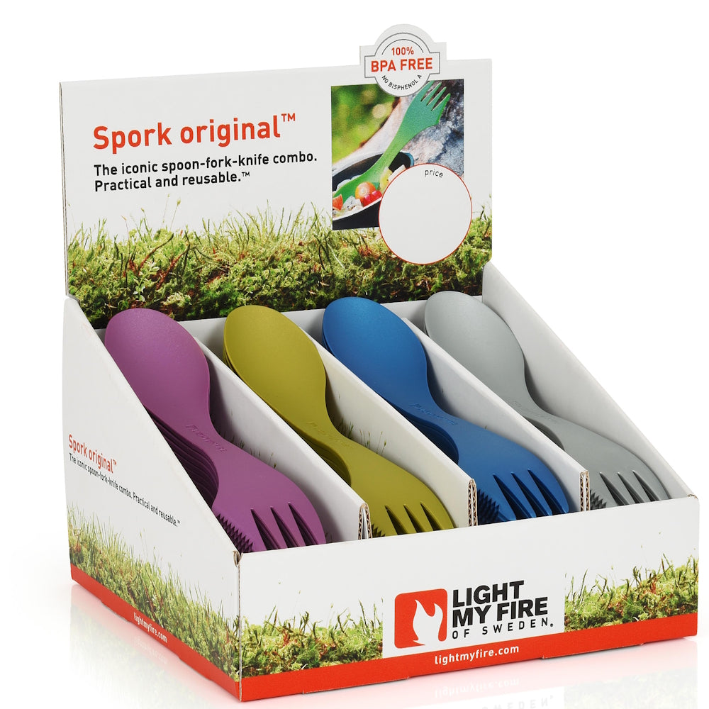Light My Fire Plastic Spork Original CDU Peacock (80 pieces)