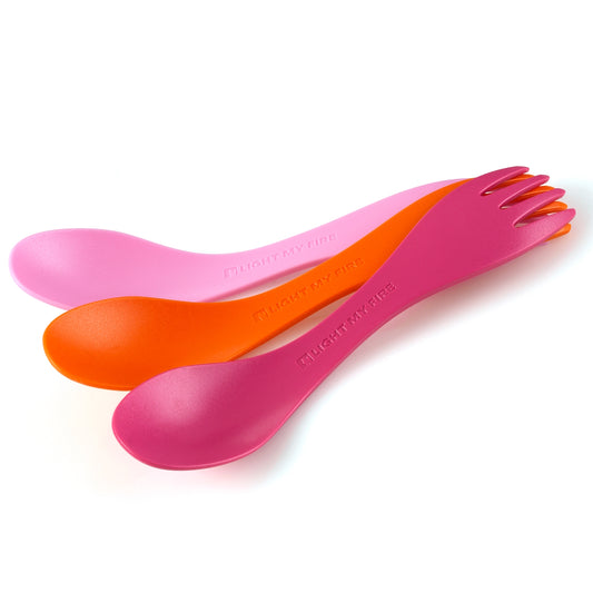 Light My Fire Spork Little (Pack of 3) Fuchsia Orange Pink