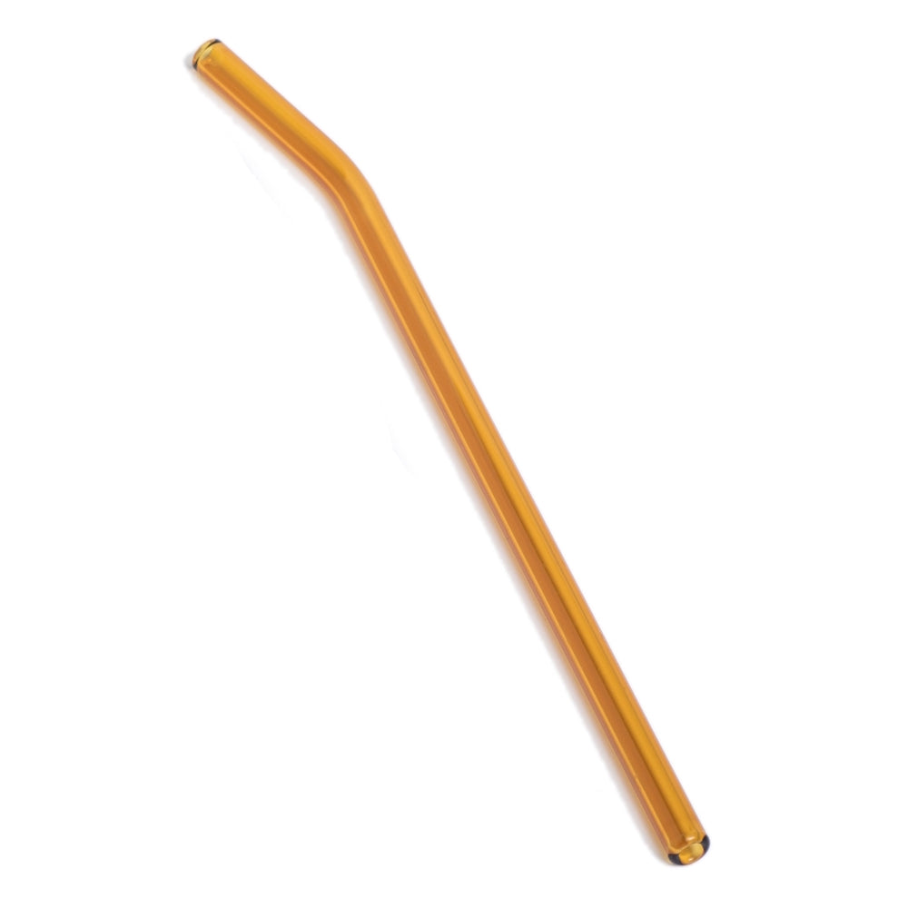 Life Without Waste Glass Drinking Straw BENT, Diameter 6mm Orange