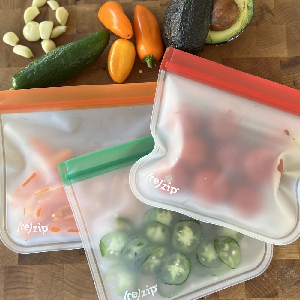 (re)zip Leakproof Reusable Lunch Storage Bags (5-Pack)