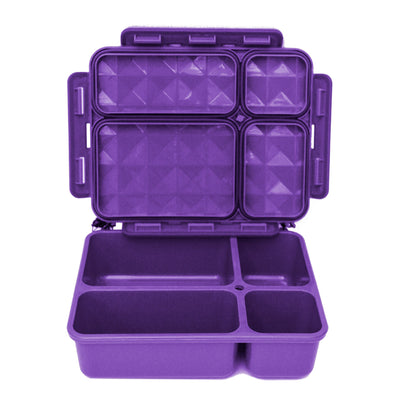 Go Green Leak-Proof 4-Compartment Breakbox (Medium) Purple