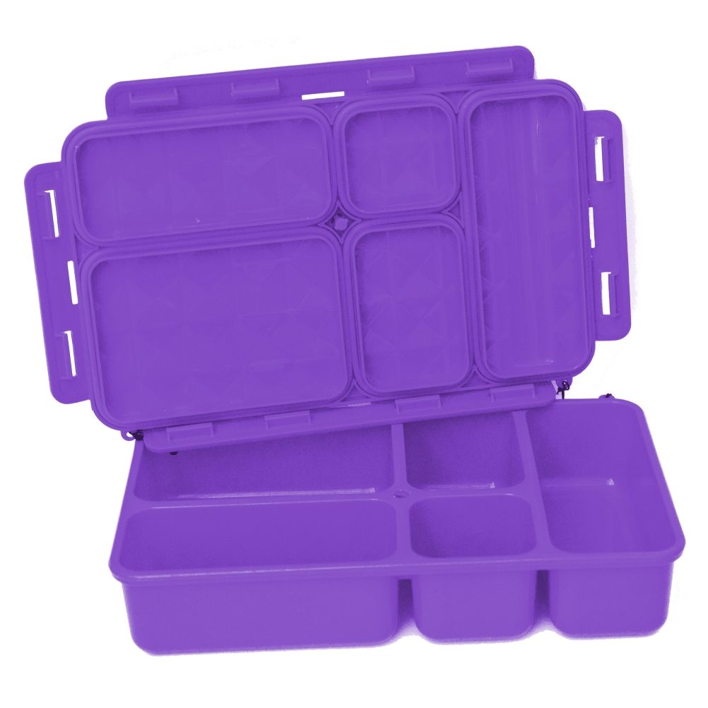 Go Green 5-compartment Leak-Proof Foodbox (Large) Purple