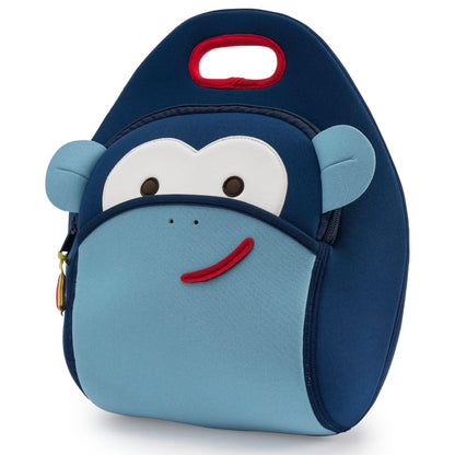 DabbaWalla Machine Washable Insulated Lunch Bag Blue Monkey