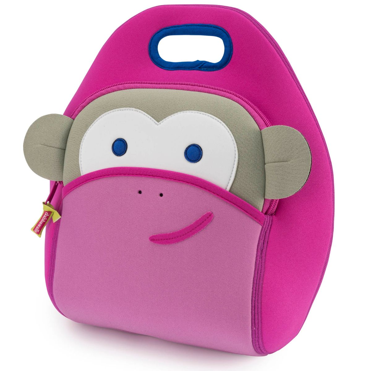 DabbaWalla Machine Washable Insulated Lunch Bag Pink Monkey