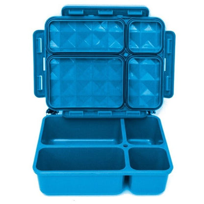 Go Green Leak-Proof 4-Compartment Breakbox (Medium) Blue