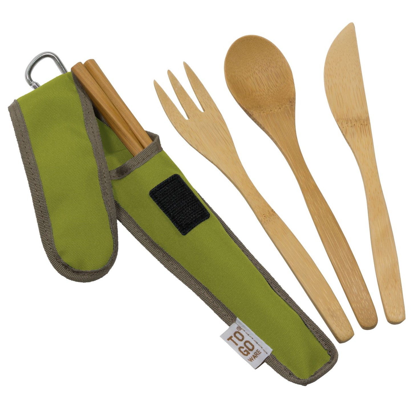 To Go Ware RePETe Bamboo Utensil Set Avocado (Green)