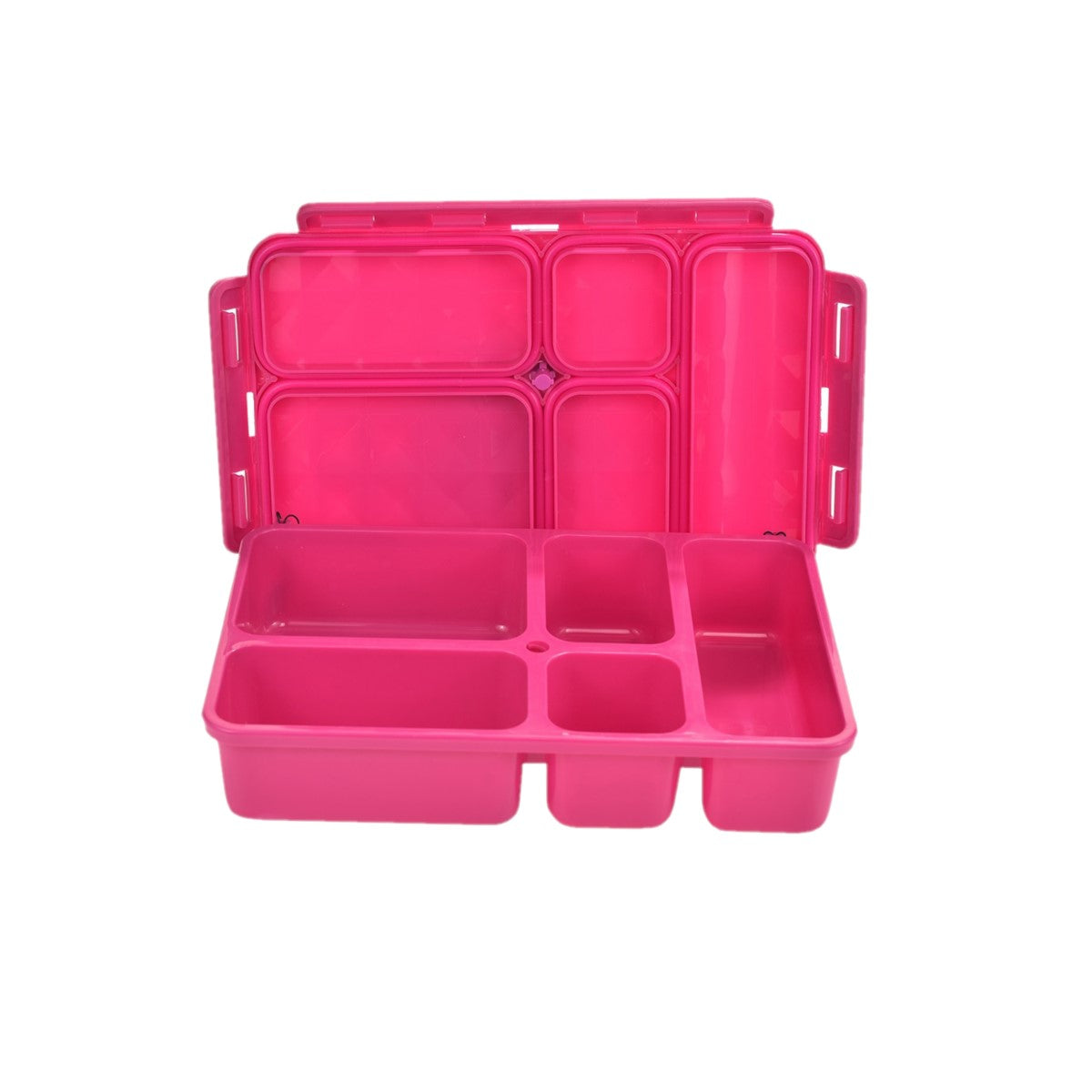 Go Green 5-Compartment Leak-Proof Snackbox (Small) Pink