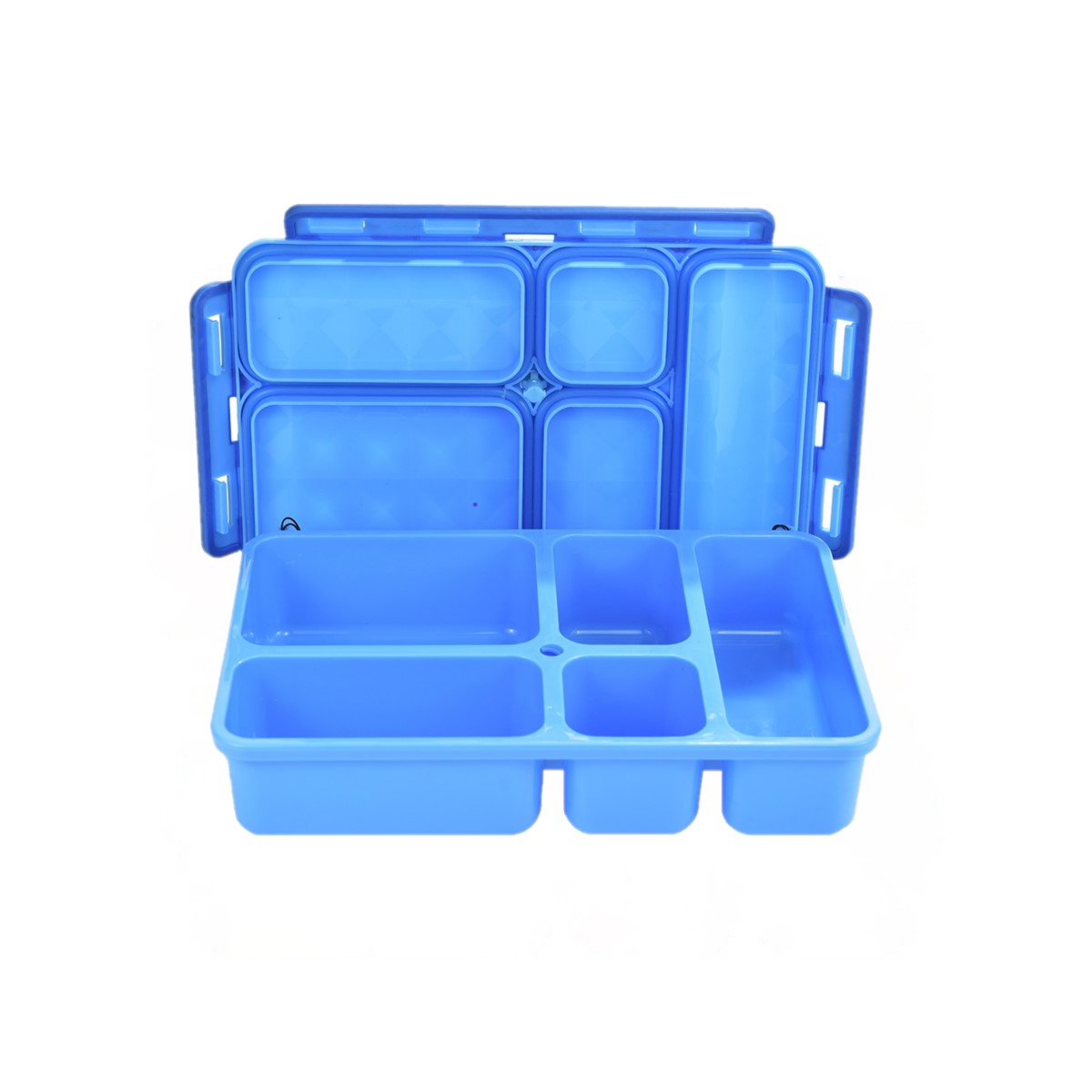 Go Green 5-Compartment Leak-Proof Snackbox (Small) Blue