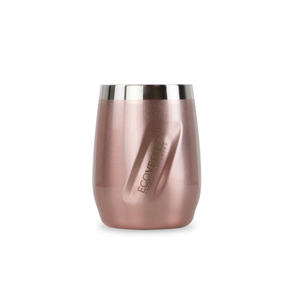 10 oz EcoVessel PORT Vacuum Insulated Stainless Steel Wine Cup Rose Gold