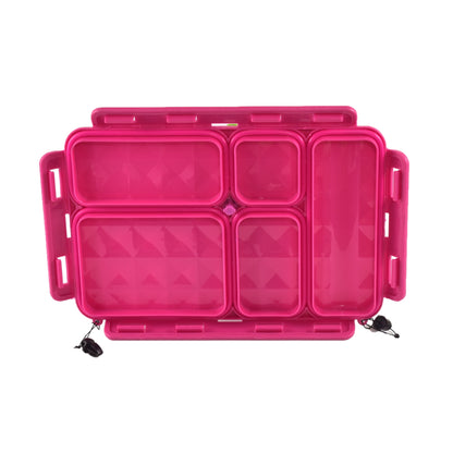 Go Green Lunchbox Replacement Lid Pink for Large 5-Compartment Foodbox
