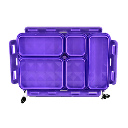 Go Green Lunchbox Replacement Lid Purple for Large 5-Compartment Foodbox