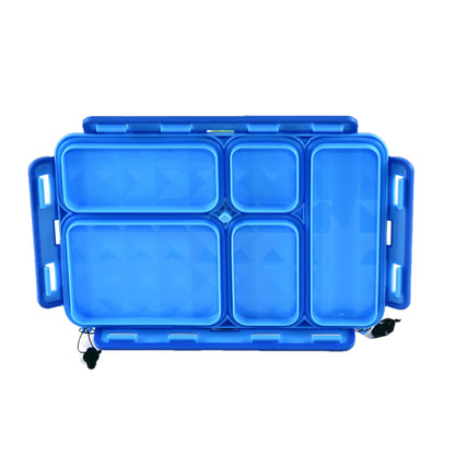 Go Green Lunchbox Replacement Lid Blue for Large 5-Compartment Foodbox