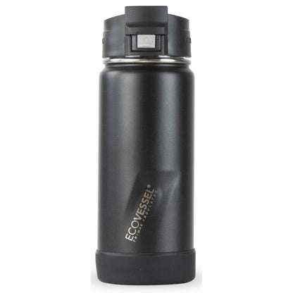 16 oz EcoVessel PERK Insulated Coffee & Tea Travel Mug Black Shadow