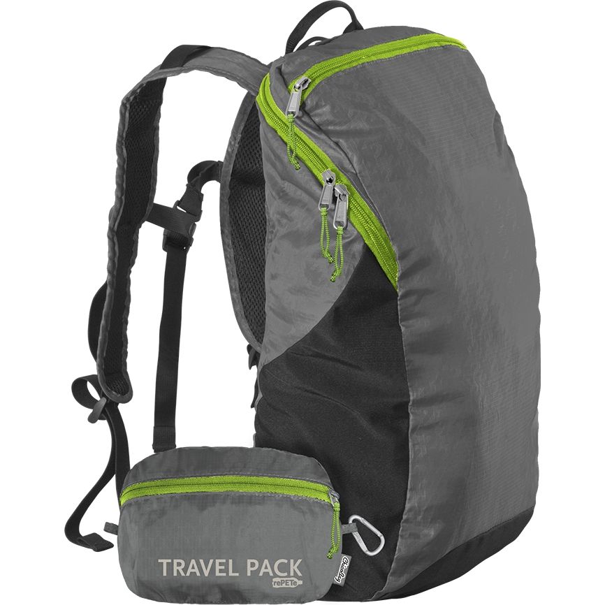 ChicoBag Travel Pack rePETe Pouchable Backpack Stormfront