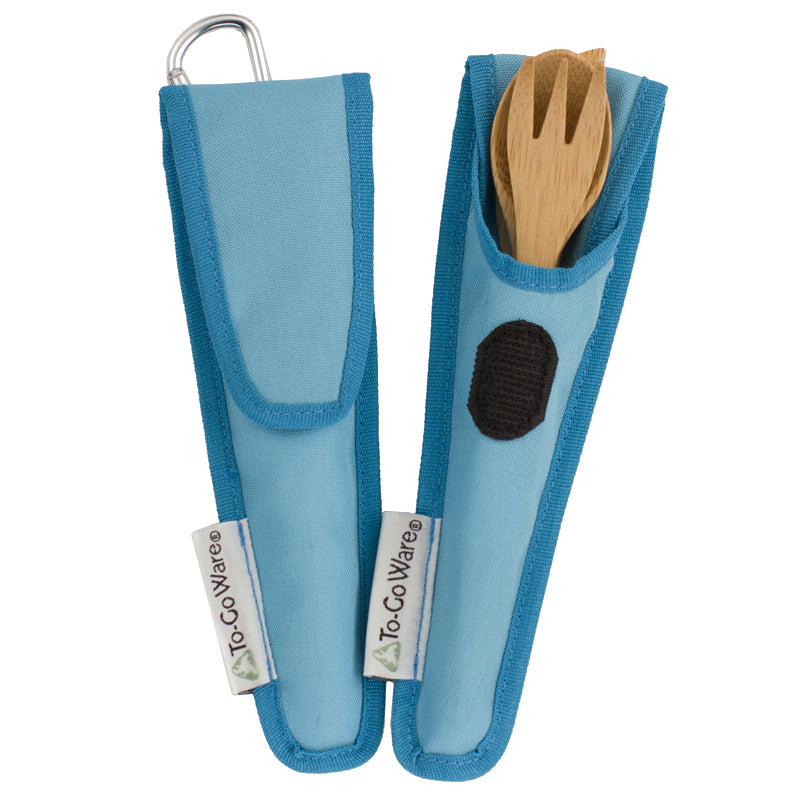 To Go Ware Bamboo Reusable Kids Utensil Set Berry (Blue)