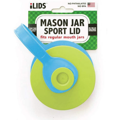 iLid Mason Jar Leak-Proof SPORT Lid, Regular Mouth Lime Green