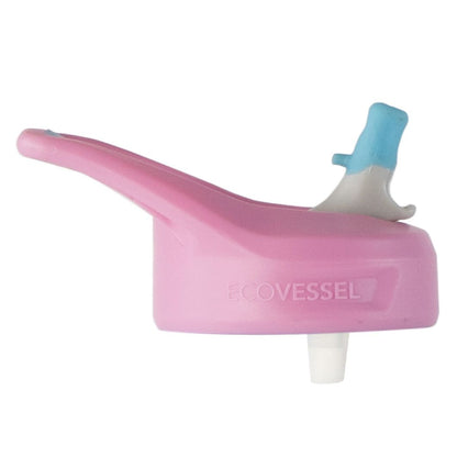 EcoVessel Straw Top Replacement Lid Pink with Blue Spout
