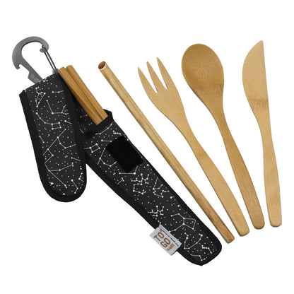 To Go Ware RePETe Premium Bamboo Utensil Set Constellation