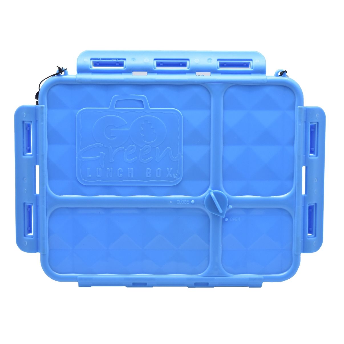 Go Green Lunchbox Replacement Lid Blue for Medium 4-Compartment Breakbox