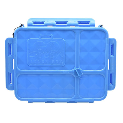 Go Green Lunchbox Replacement Lid Blue for Medium 4-Compartment Breakbox
