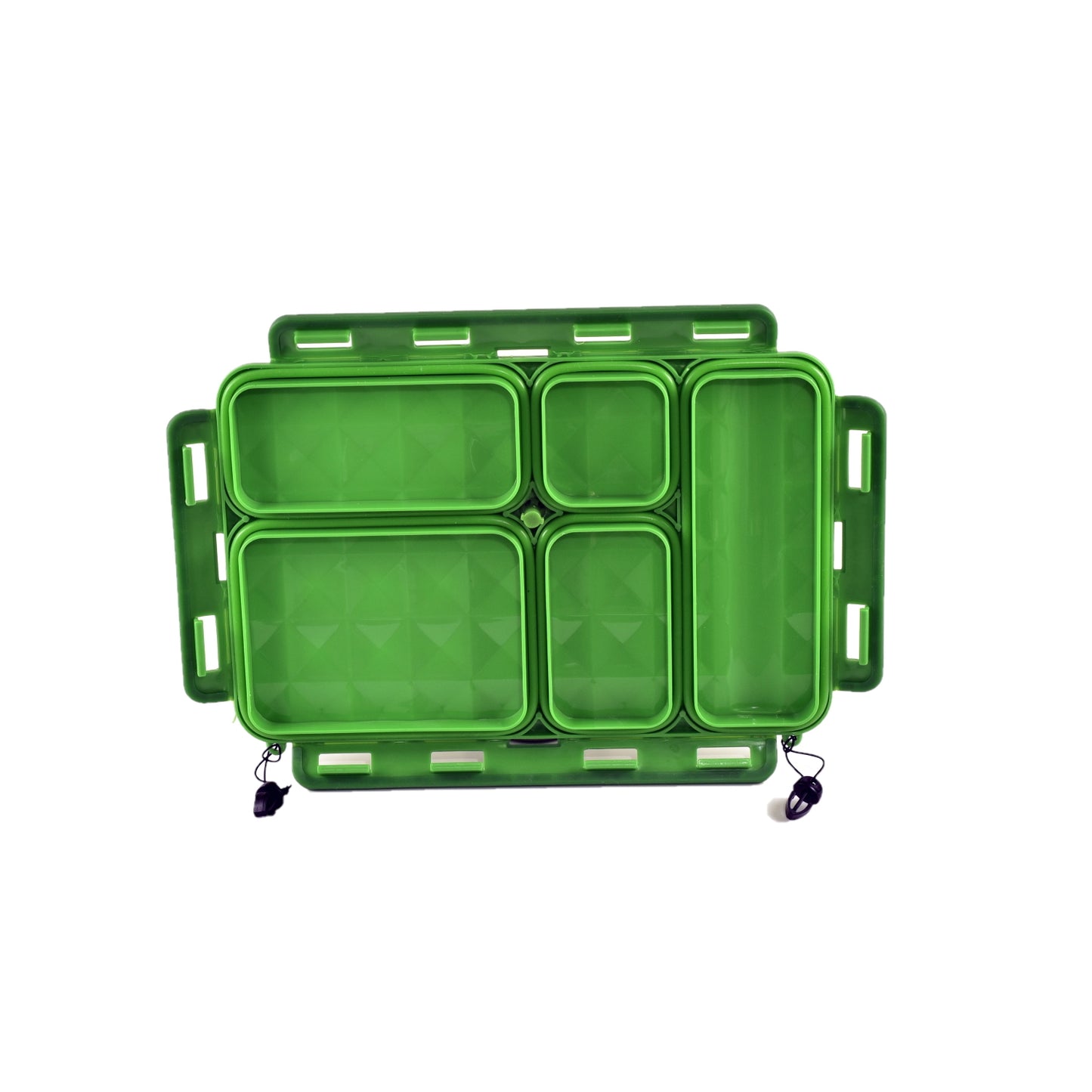Go Green Lunchbox Replacement Lid Green for Small 5-Compartment Snackbox