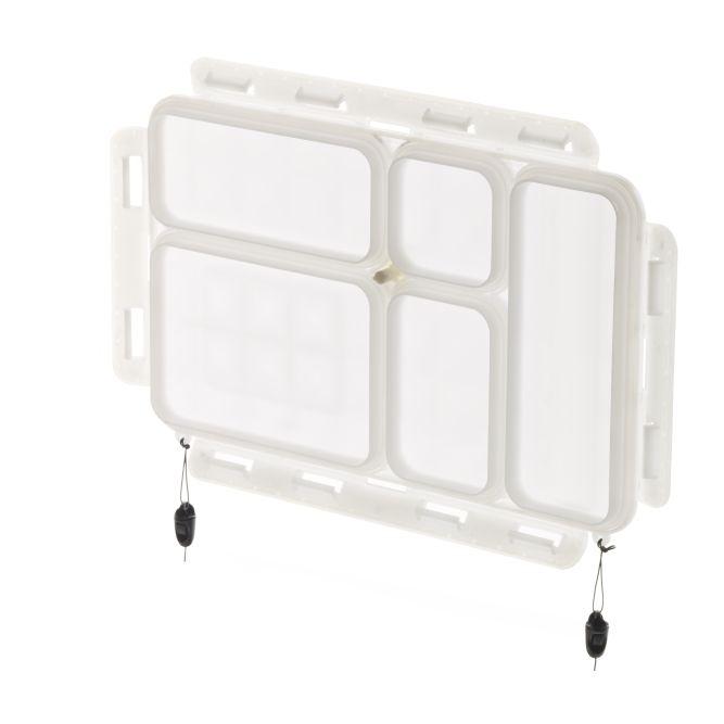Go Green Lunchbox Replacement Lid White for Large 5-Compartment Foodbox