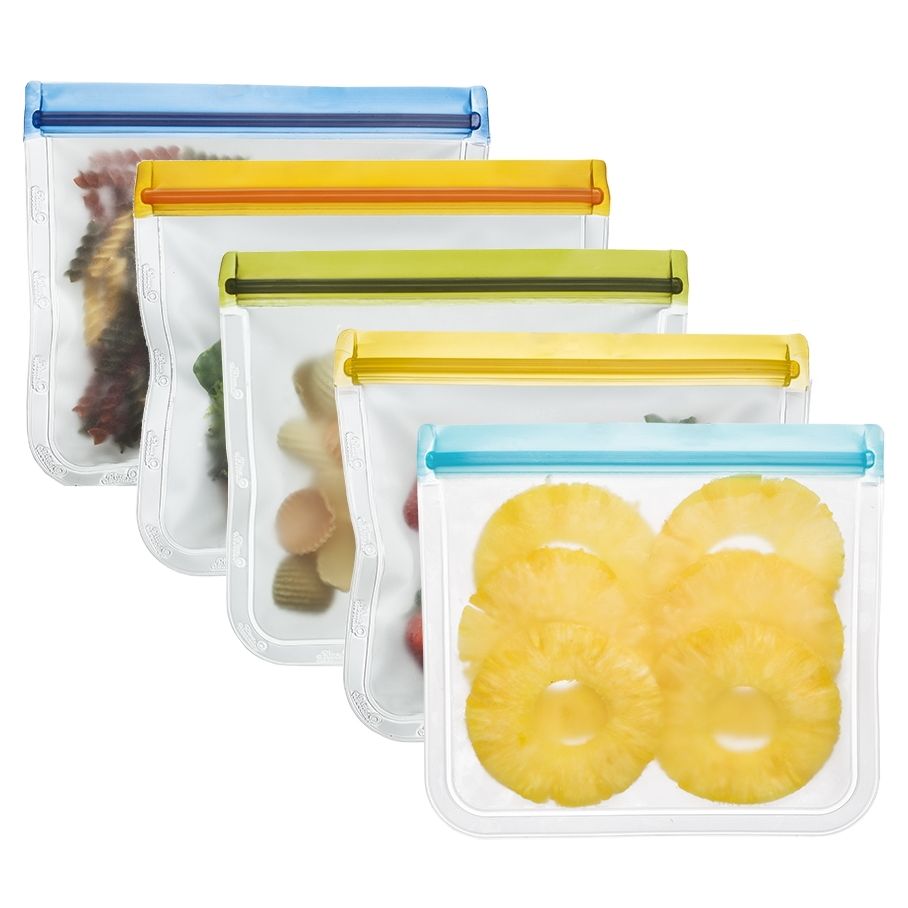 (re)zip Leakproof Reusable Lunch Storage Bags (5-Pack) Multicolour - Original