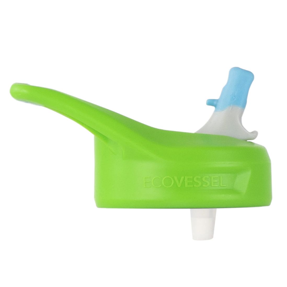 EcoVessel Straw Top Replacement Lid Green with Blue Spout