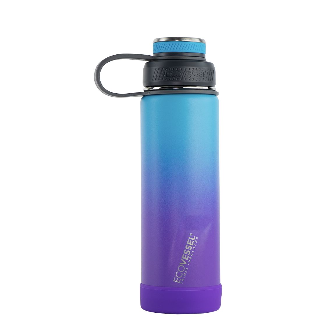 20 oz EcoVessel Boulder Insulated Stainless Steel Water Bottle Lavender Fields