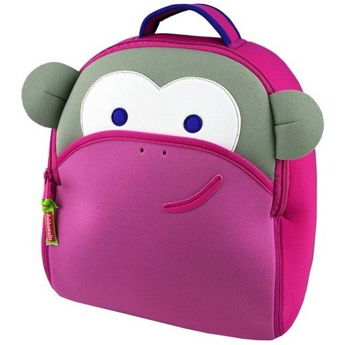 Dabbawalla Machine Washable Preschool Backpack Pink Monkey