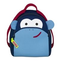 Dabbawalla Machine Washable Preschool Backpack Blue Monkey