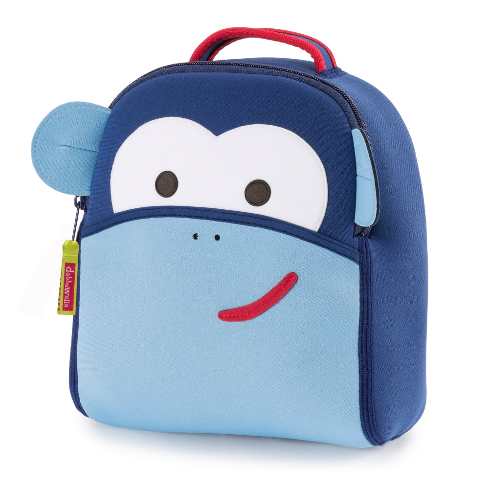 DabbaWalla Machine Washable Harness Backpack Blue Monkey