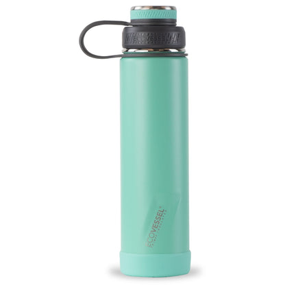 24 oz EcoVessel Boulder Insulated Stainless Steel Water Bottle Aqua Breeze