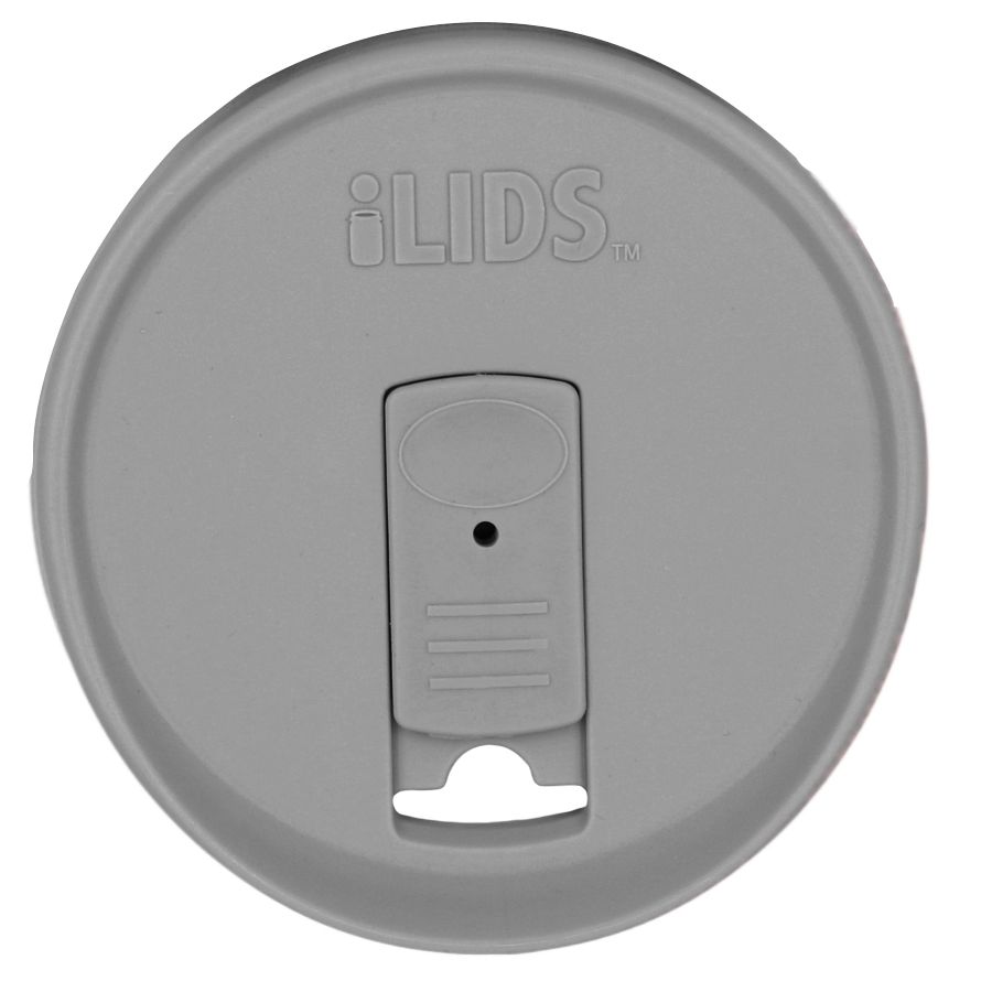 iLid Wide Mouth Mason Jar Drink Lid Gray