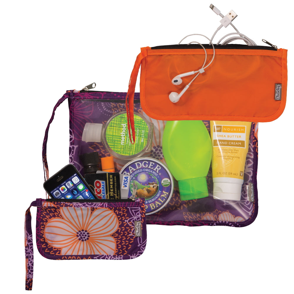 ChicoBag Travel Zip Pouches (Set of 3) Flourish