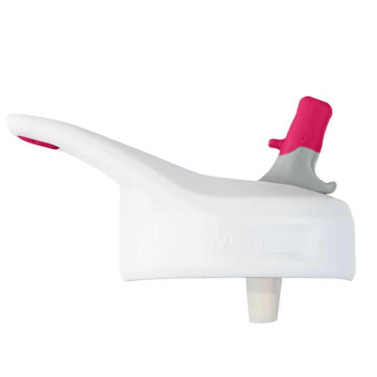 EcoVessel Straw Top Replacement Lid White with Magenta