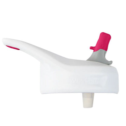 EcoVessel Straw Top Replacement Lid White with Magenta