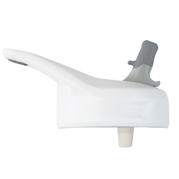 EcoVessel Straw Top Replacement Lid White with Light Gray Spout
