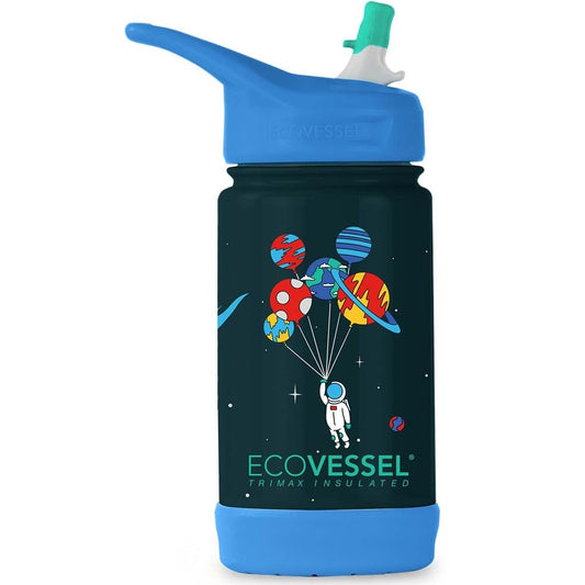 12 oz The Frost EcoVessel Insulated Stainless Steel Water Bottle with Straw Outerspace