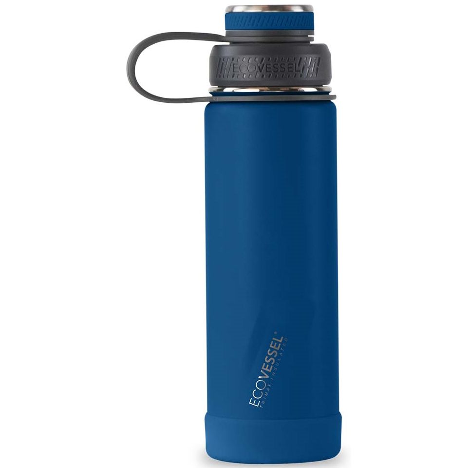 20 oz EcoVessel Boulder Insulated Stainless Steel Water Bottle Nightfall Navy