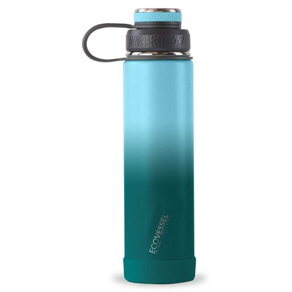 24 oz EcoVessel Boulder Insulated Stainless Steel Water Bottle Forest Horizon
